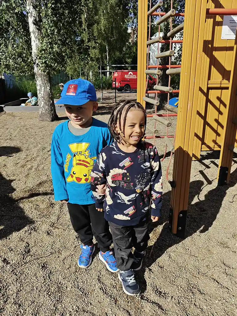 A picture of UMKA kids playing in spring 2025