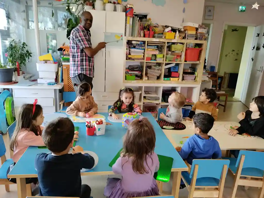 A picture of UMKA kids playing in spring 2025