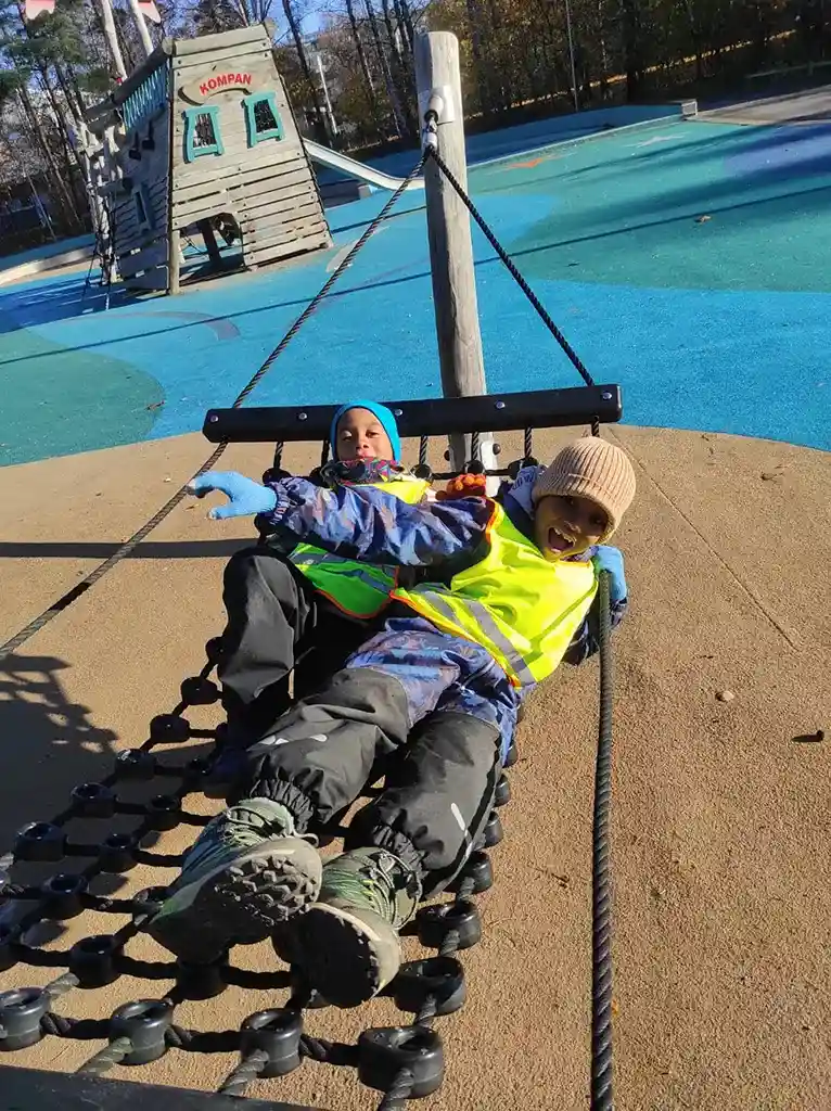A picture of UMKA kids playing in winter 2024