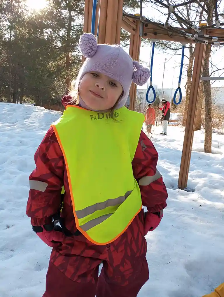 A picture of UMKA kids playing in winter 2024