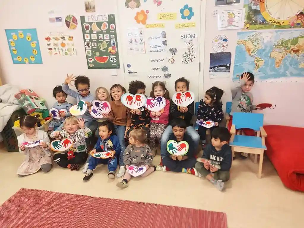 A picture of UMKA kids playing in winter 2024