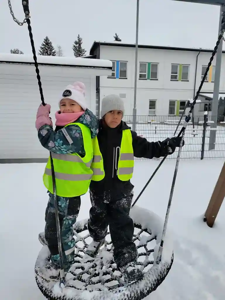 A picture of UMKA kids playing in winter 2025