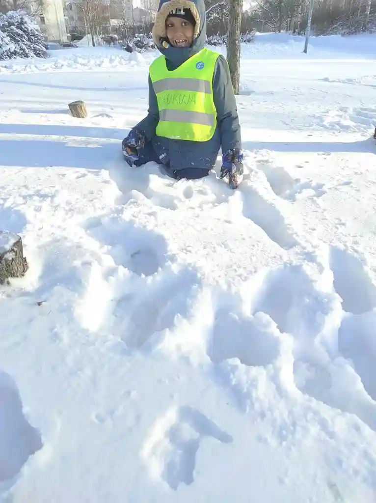 A picture of UMKA kids playing in winter 2025