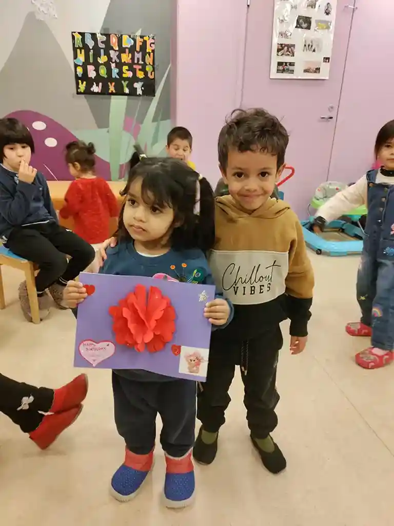 A picture of UMKA kids playing in winter 2025